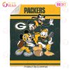 NFL Detroit Lions Disney Mickey Mouse Quilt, Fleece Blanket, Sherpa Fleece Blanket