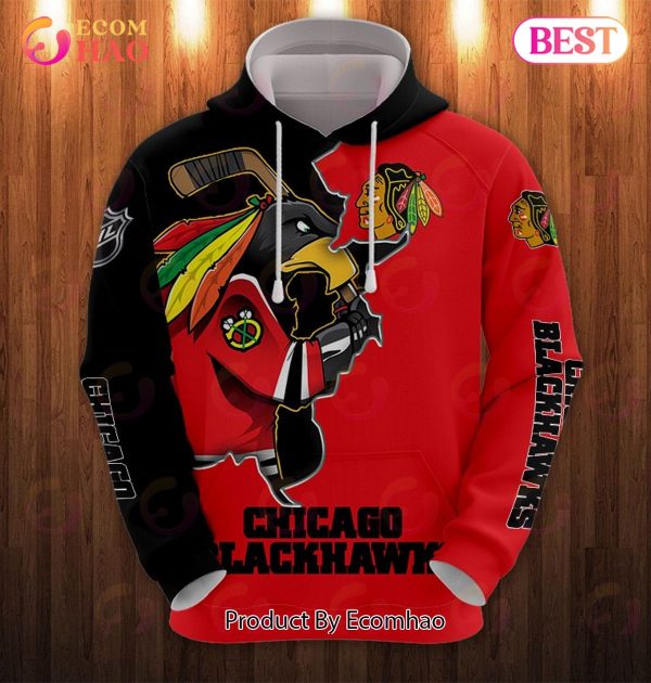 Hoodie 3D Cartoon Graphic Chicago Blackhawks For Men & Women