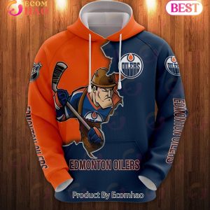 Hoodie 3D Cartoon Graphic Edmonton Oilers For Men & Women