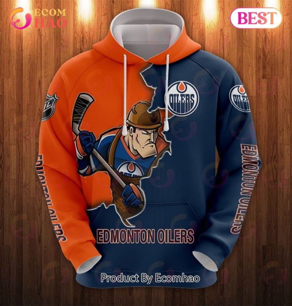 Hoodie 3D Cartoon Graphic Edmonton Oilers For Men & Women