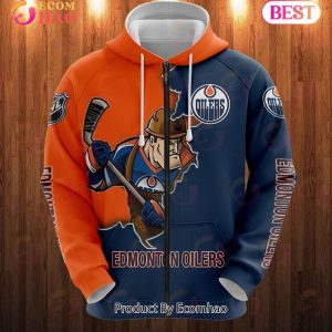 Hoodie 3D Cartoon Graphic Edmonton Oilers For Men & Women