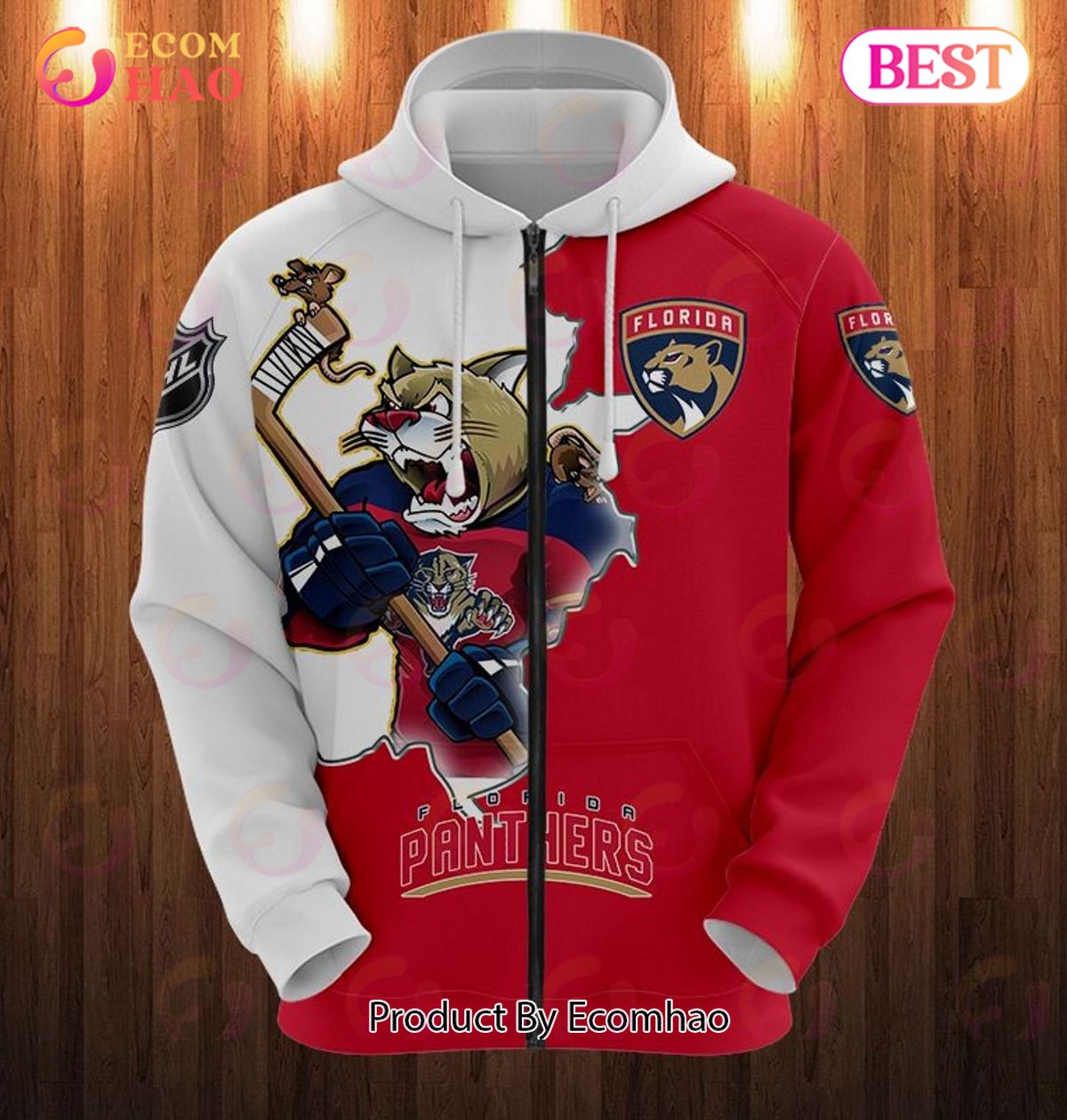 Hoodie 3D Cartoon Graphic Florida Panthers For Men & Women