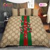 GC Brown Luxury Brand High End Bedding Set Home Decor