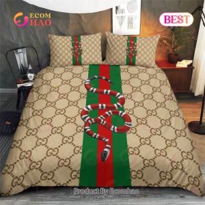 GC Brown Snake Luxury Brand High End Bedding Set Home Decor