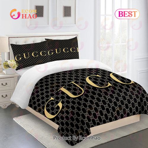 GC Checkered Luxury Brand High End Bedding Set Home Decor