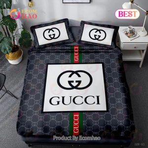 GC Navy Luxury Brand High End Bedding Set Home Decor