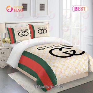GC Stripe Luxury Brand Bedding Set Duvet Cover Home Decor