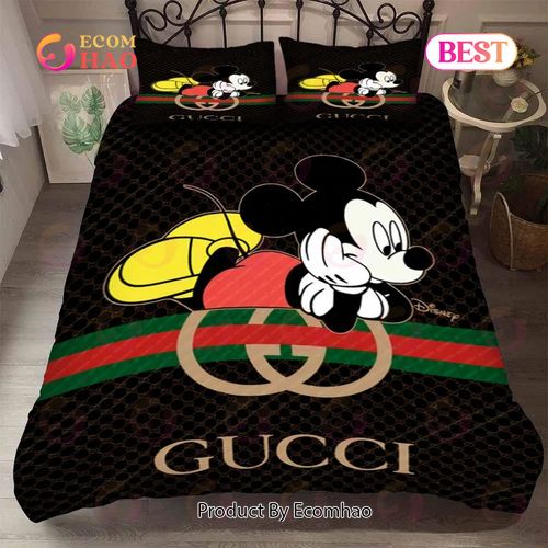GC X Mickey Mouse Luxury Brand High End Bedding Set Disney Gifts Home Decor