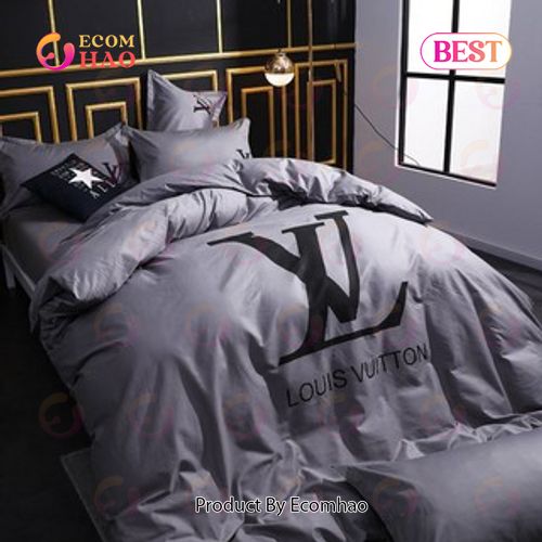 LV Grey High-end Bedding Set Arrival Luxury Items