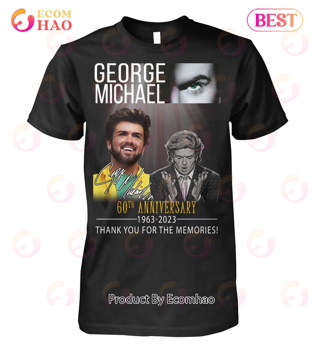George Michael 60th Anniversary 1963 – 20223 Thank You For The Memories T-Shirt