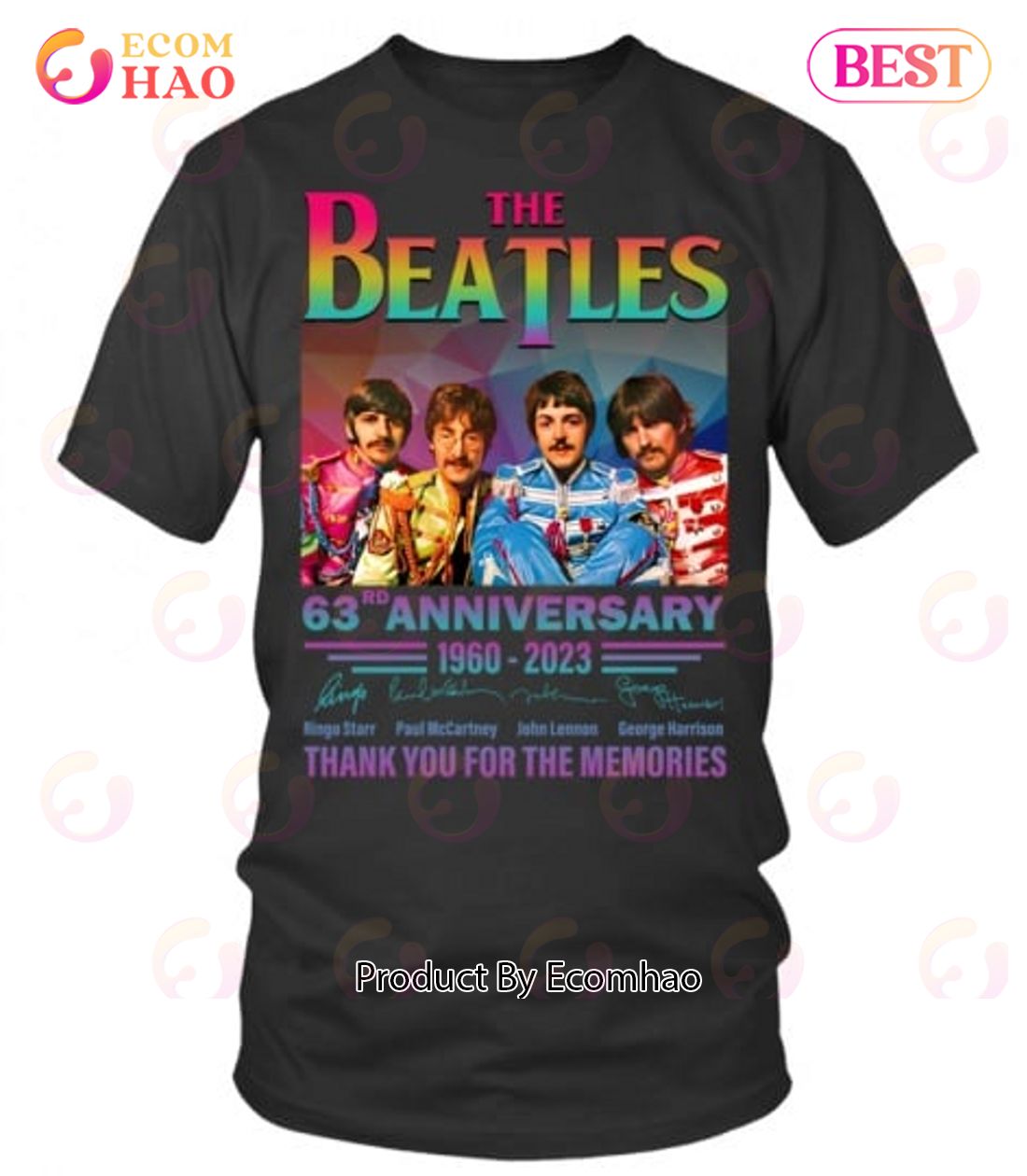 The Beatles 63rd Anniversary 1960 – 2023 Thank You For The Memories T-Shirt