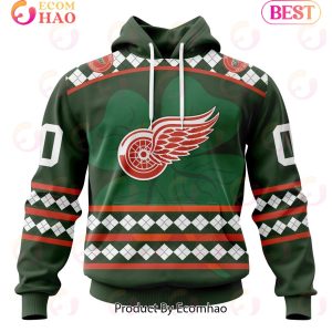 NHL Detroit Red Wings Specialized Unisex Kits Hockey Celebrate St Patrick’s Day 3D Hoodie