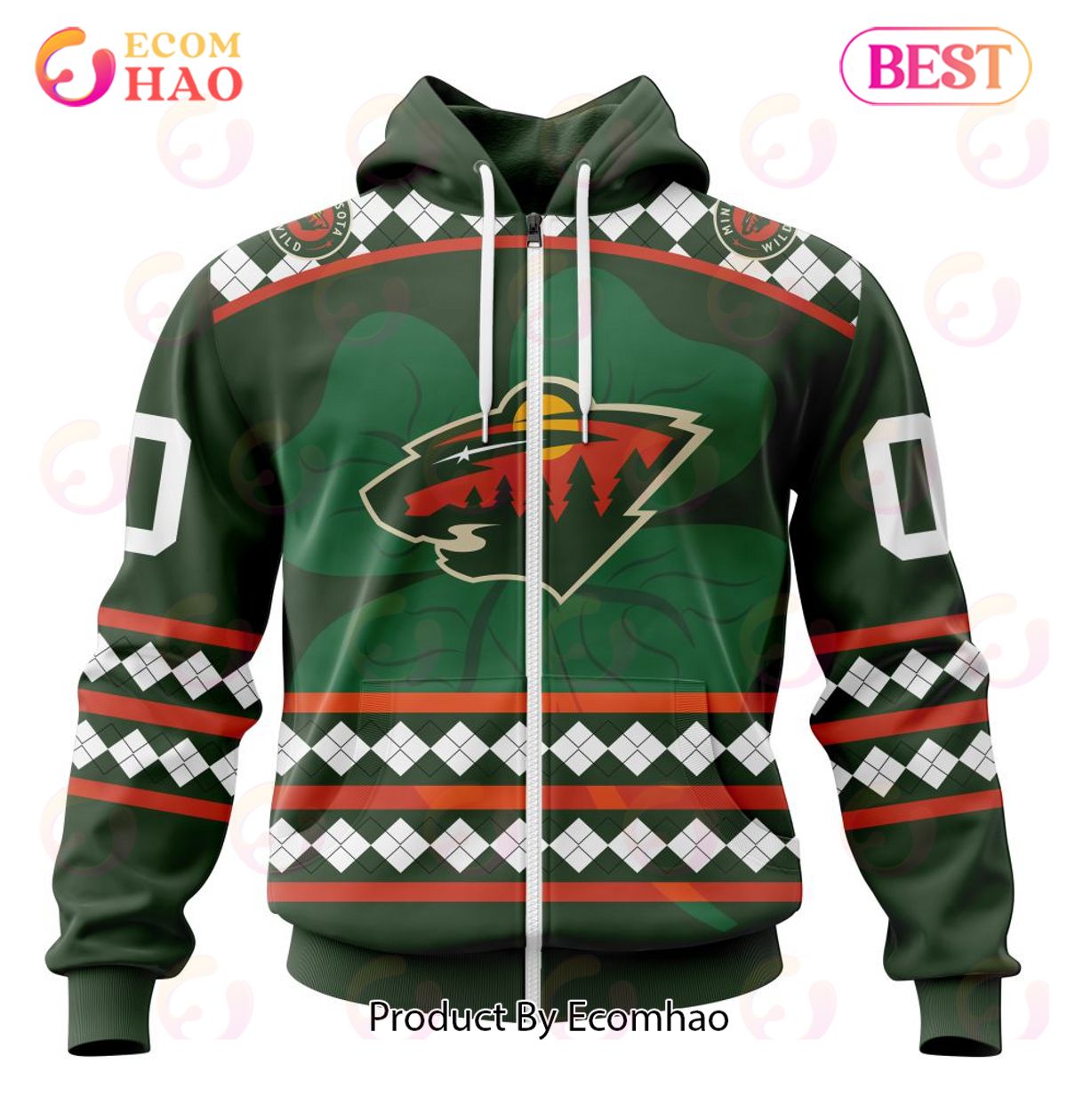 NHL Minnesota Wild Specialized Unisex Kits Hockey Celebrate St Patrick’s Day 3D Hoodie