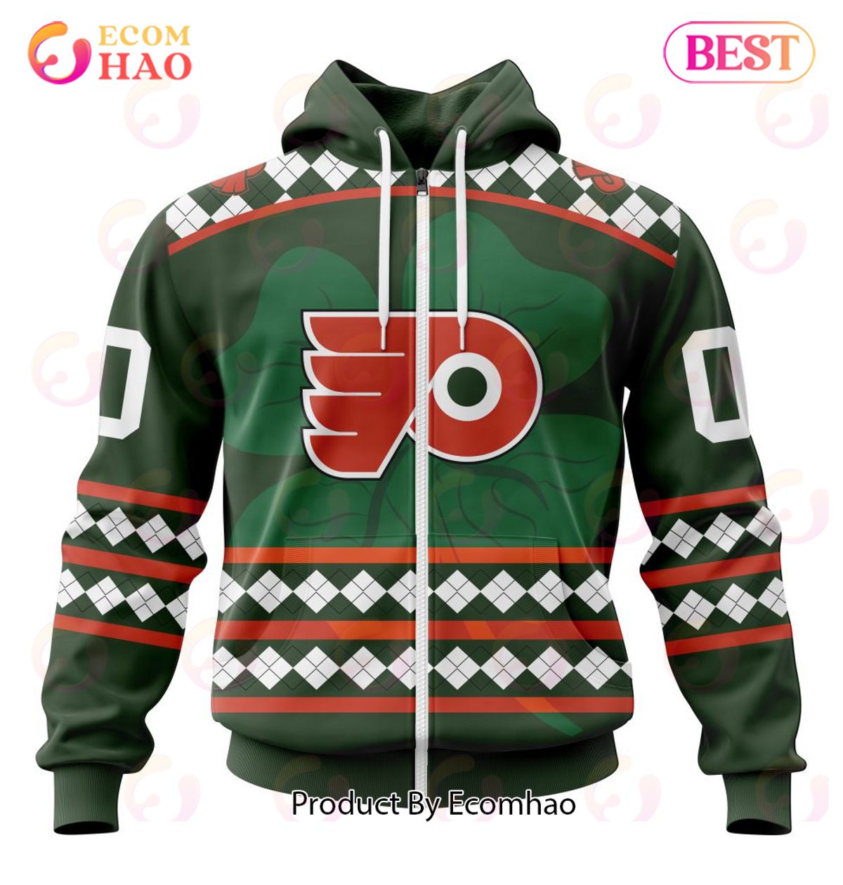 NHL Philadelphia Flyers Specialized Unisex Kits Hockey Celebrate St Patrick’s Day 3D Hoodie