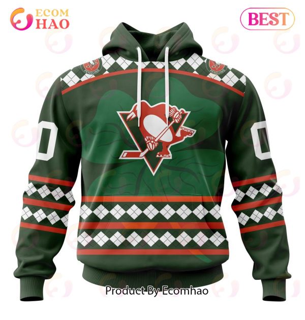 NHL Pittsburgh Penguins Specialized Unisex Kits Hockey Celebrate St Patrick’s Day 3D Hoodie