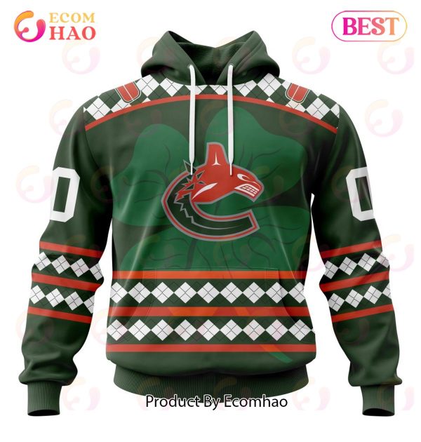 NHL Vancouver Canucks Specialized Unisex Kits Hockey Celebrate St Patrick’s Day 3D Hoodie