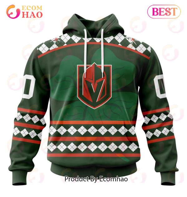 NHL Vegas Golden Knights Specialized Unisex Kits Hockey Celebrate St Patrick’s Day 3D Hoodie