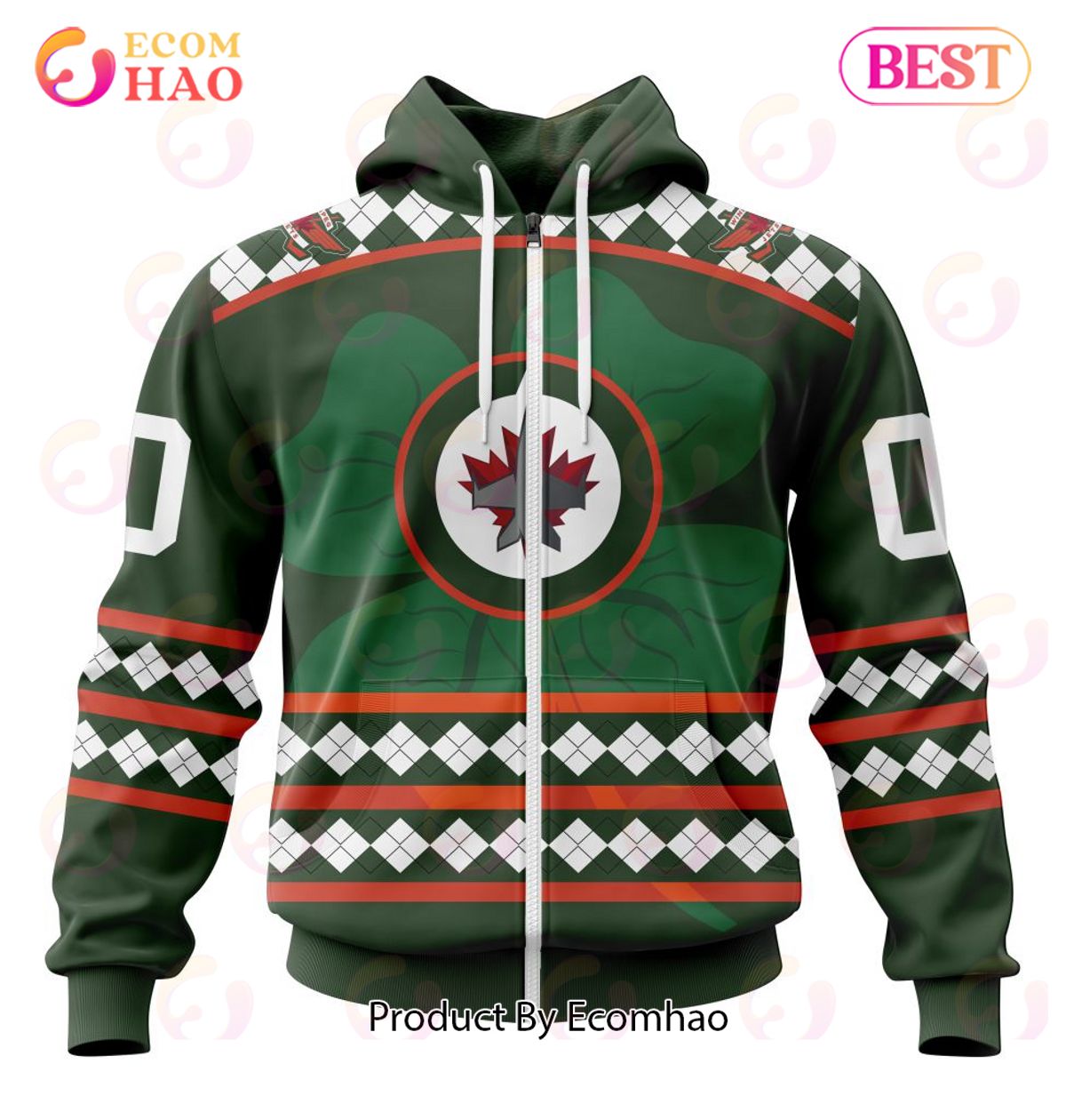 NHL Winnipeg Jets Specialized Unisex Kits Hockey Celebrate St Patrick’s Day 3D Hoodie