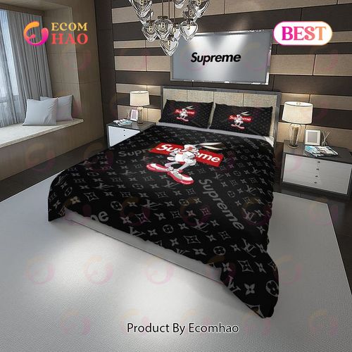 Charater LV X Supreme Luxury Brand Bedding Sets