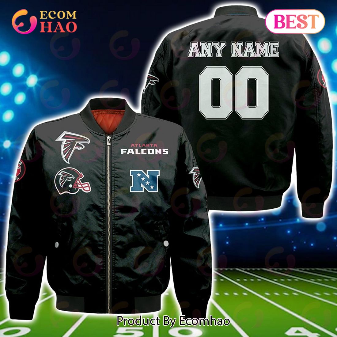 NFL Atlanta Falcons Custom Your Name & Number Bomber Jacket