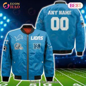 NFL Detroit Lions Custom Your Name & Number Bomber Jacket
