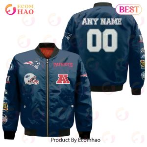 NFL New England Patriots Custom Your Name & Number Bomber Jacket