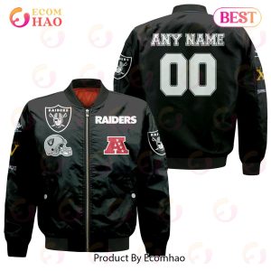 NFL Las Vegas Raiders Custom Your Name & Number Bomber Jacket