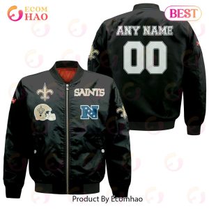 NFL New Orleans Saints Custom Your Name & Number Bomber Jacket