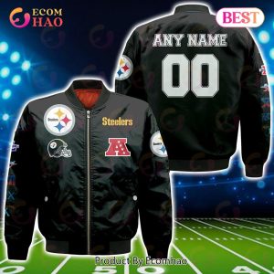 NFL Pittsburgh Steelers Custom Your Name & Number Bomber Jacket