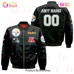 NFL Pittsburgh Steelers Custom Your Name & Number Bomber Jacket