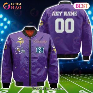 NFL Minnesota Vikings Custom Your Name & Number Bomber Jacket