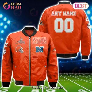 NFL Cleveland Browns Custom Your Name & Number Bomber Jacket