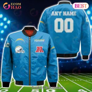 NFL Los Angeles Chargers Custom Your Name & Number Bomber Jacket