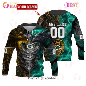 NFL Green Bay Packers Special Design Demon Face 3D Hoodie