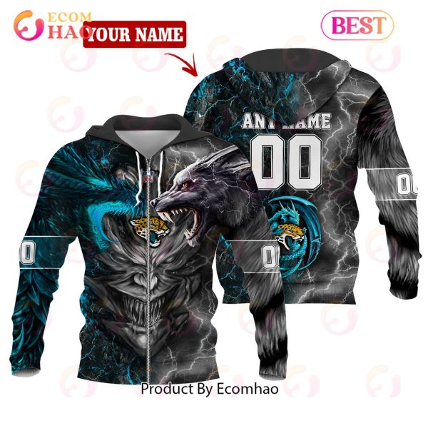 NFL Jacksonville Jaguars Special Design Demon Face 3D Hoodie
