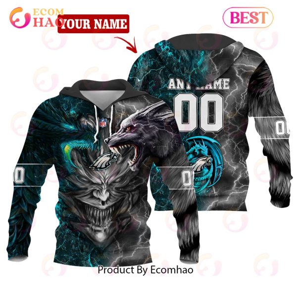 NFL Philadelphia Eagles Special Design Demon Face 3D Hoodie