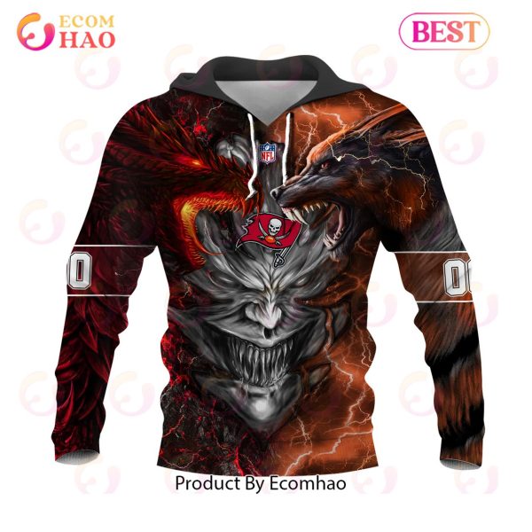NFL Tampa Bay Buccaneers Special Design Demon Face 3D Hoodie