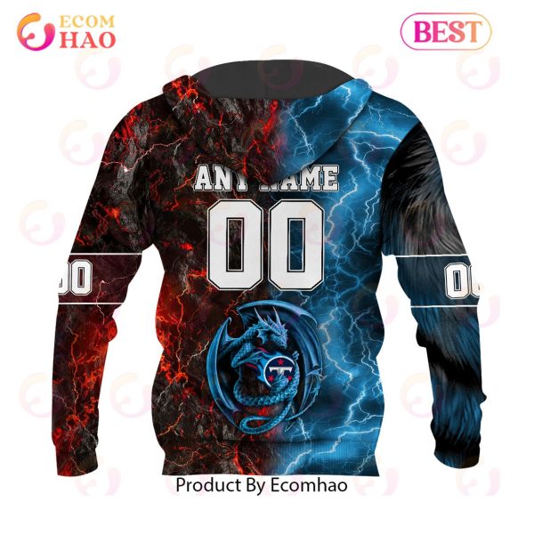 NFL Tennessee Titans Special Design Demon Face 3D Hoodie