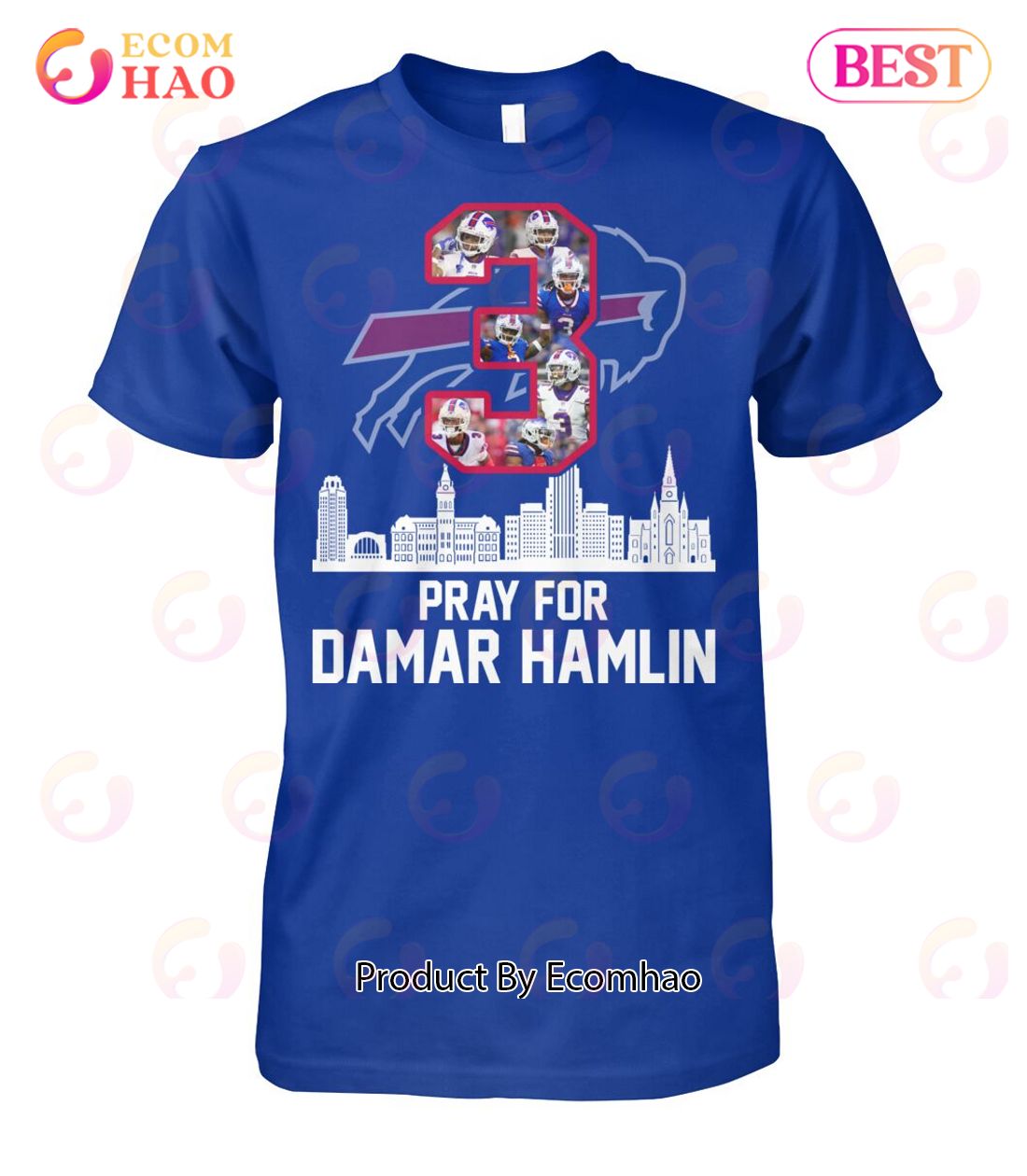 #3 Pray For Damar Hamlin Unisex T-Shirt