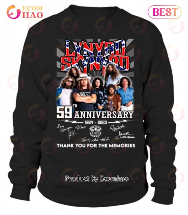 59th Anniversary 1964 – 2023 Lynyrd Skynyrd Thank You For The Memories T-Shirt
