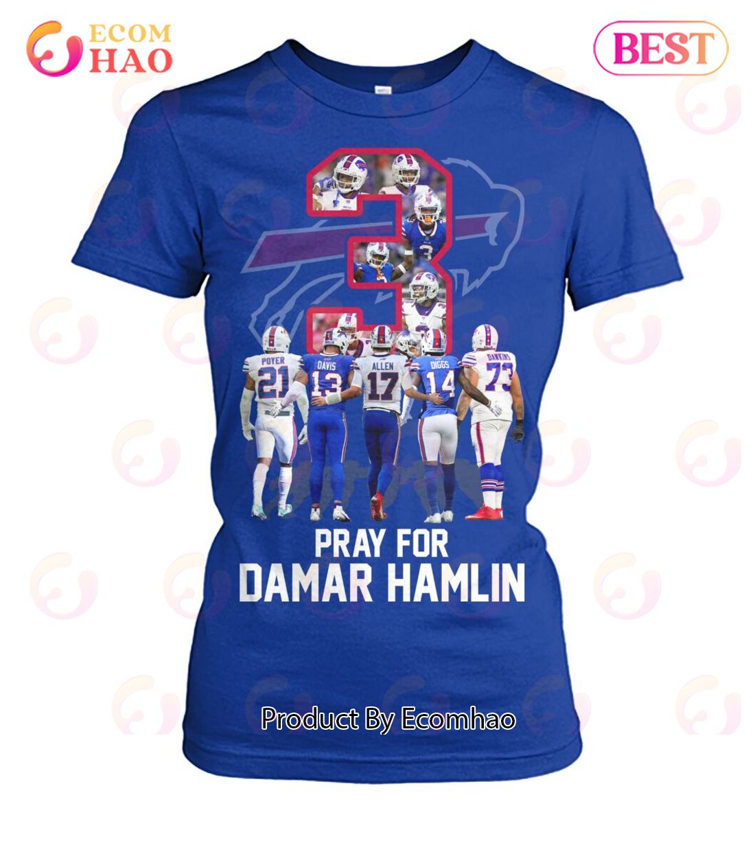 Vintage Pray For Damar Hamlin Buffalo Bills Shirt Fan - Jolly Family Gifts