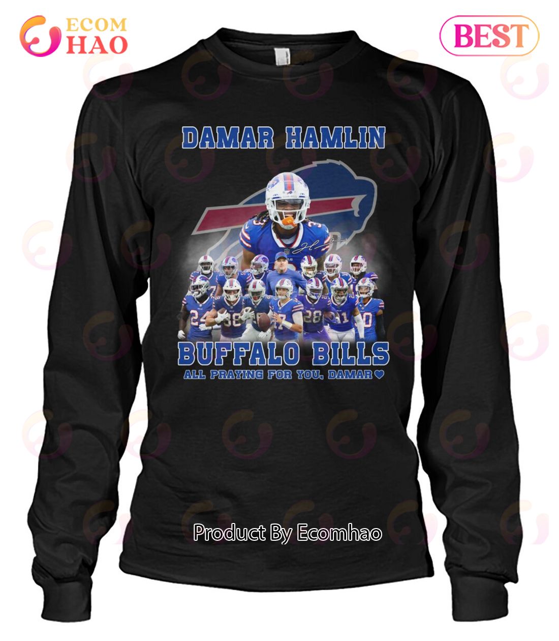 Vintage Pray For Damar Hamlin Buffalo Bills Shirt Fan - Jolly