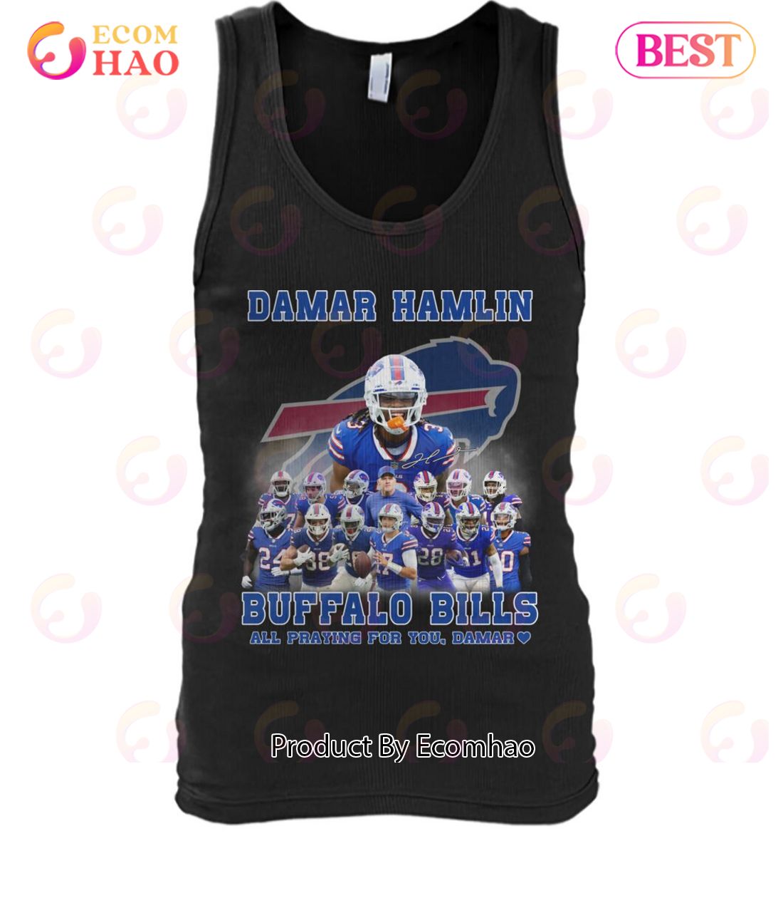 Praying For Buffalo Bills Damar Hamlin T Shirt - Wiseabe Apparels