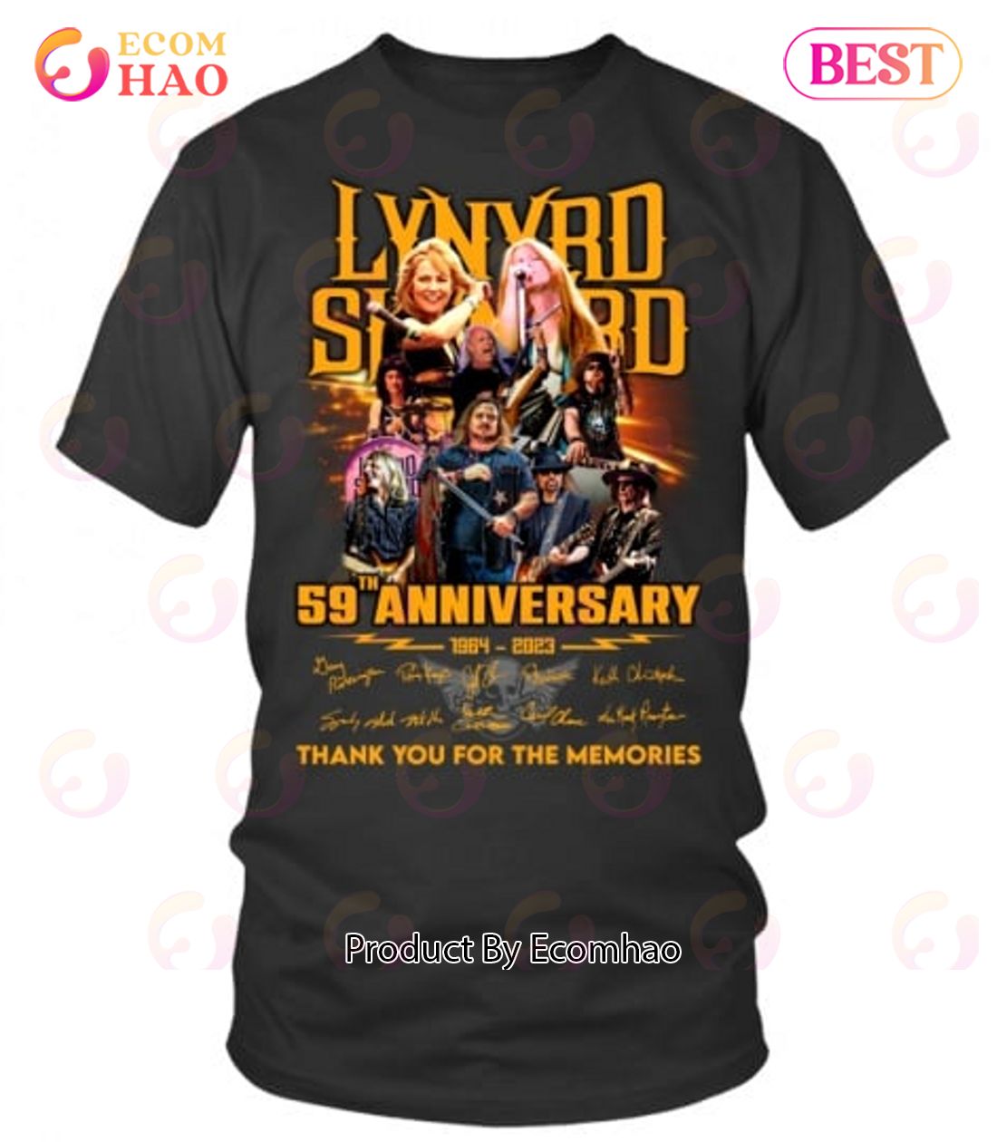 Lynyrd Skynyrd 59th Anniversary 1964 – 2023 Thank You For The Memories T-Shirt