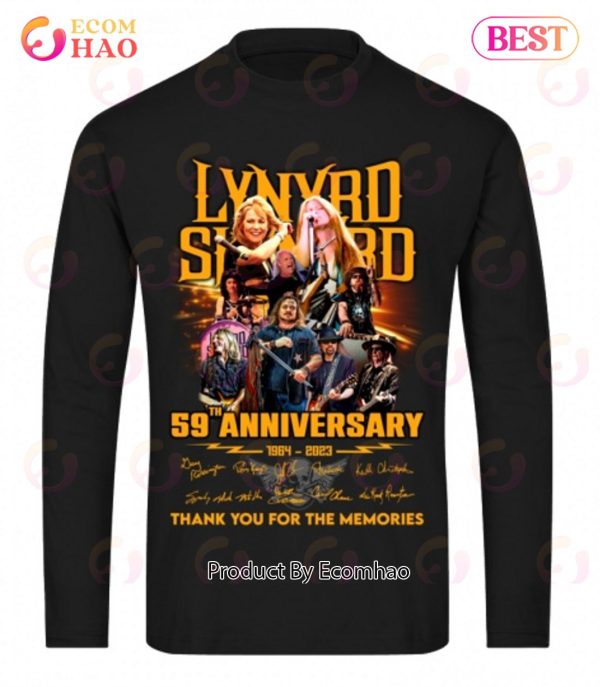 Lynyrd Skynyrd 59th Anniversary 1964 – 2023 Thank You For The Memories T-Shirt