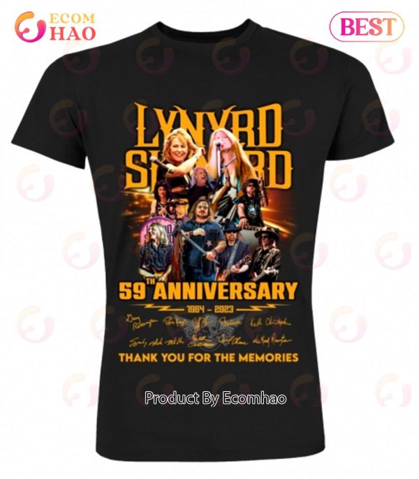 Lynyrd Skynyrd 59th Anniversary 1964 – 2023 Thank You For The Memories T-Shirt