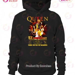 Queen 53rd Anniversary 1970 – 2023 Thank You For The Memories T-Shirt