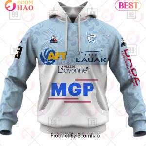 Personalized Top14 Aviron Bayonnais Rugby 2223 3D Hoodie
