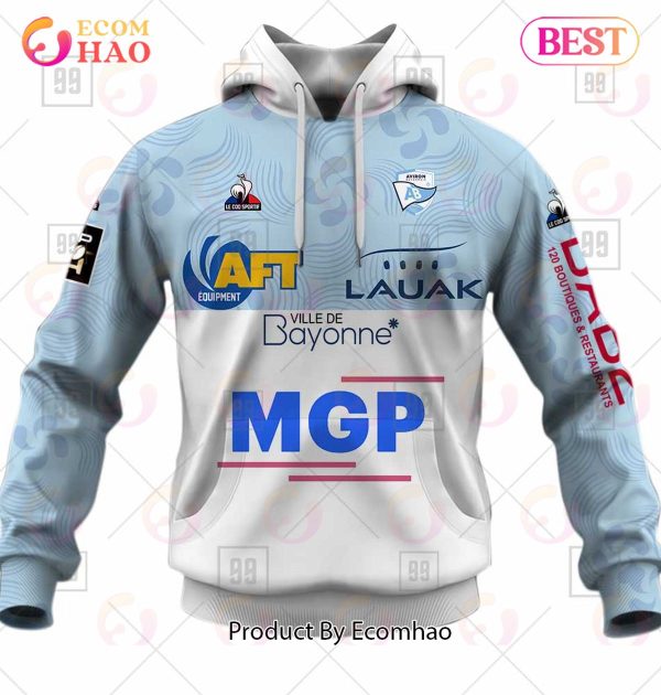 Personalized Top14 Aviron Bayonnais Rugby 2223 3D Hoodie