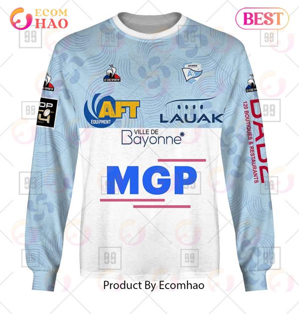 Personalized Top14 Aviron Bayonnais Rugby 2223 3D Hoodie